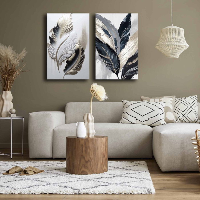 Wallity Conjunto de 2 Lienzos Decorativos Multicolor (45 x 70 cm)